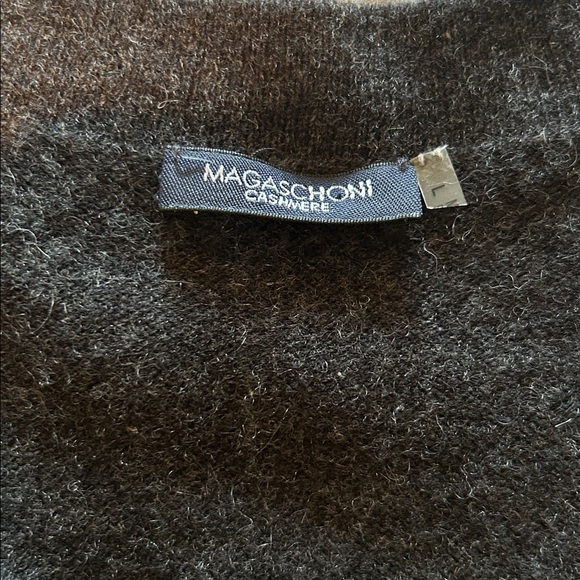 MAGASCHONI V-NECK CASHMERE SWEATER L - Picture 4 of 5